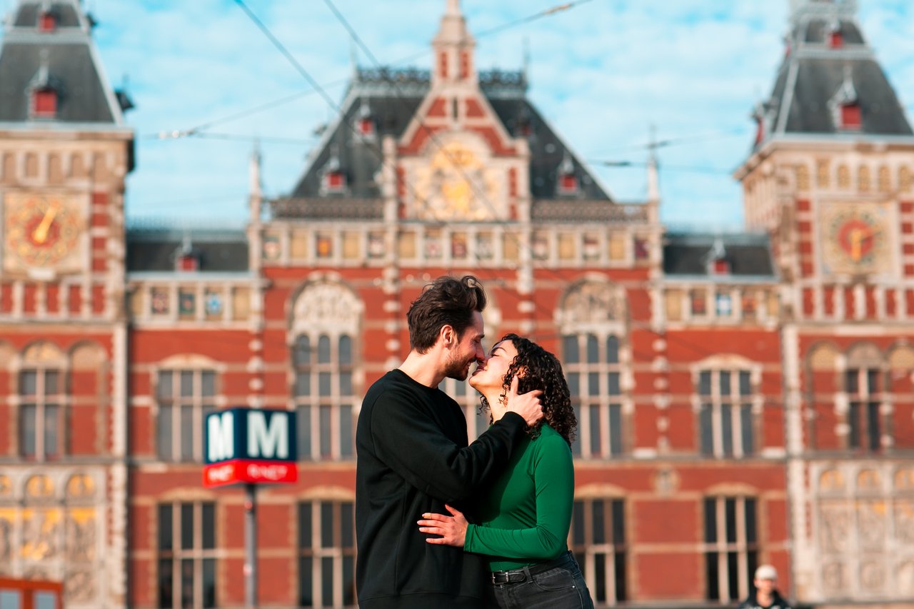 Professional photoshoot at Centraal Station