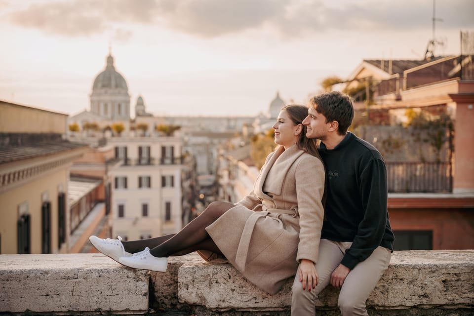 Romantic Couples Photoshoot in Rome — Spanish Steps (Premium)