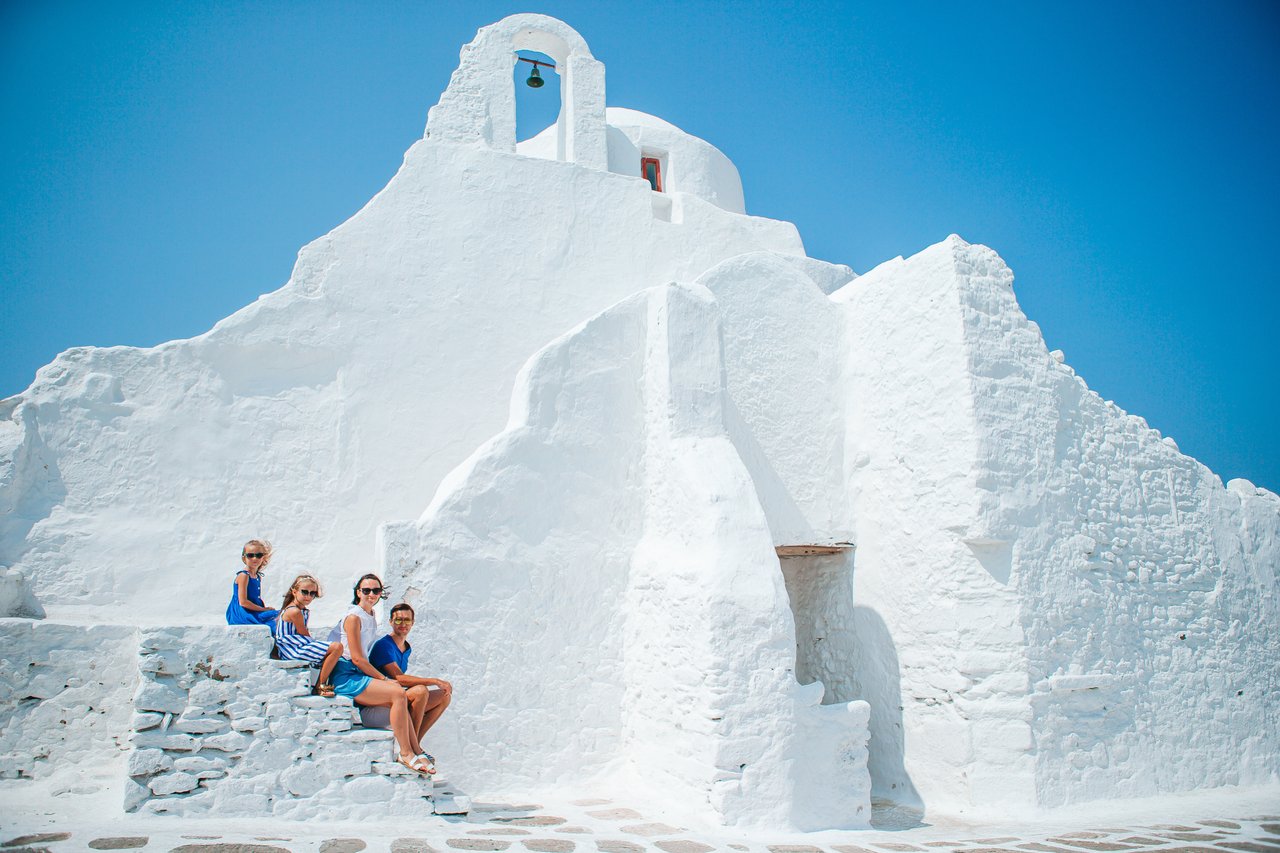 Professional photoshoot at Paraportiani Church