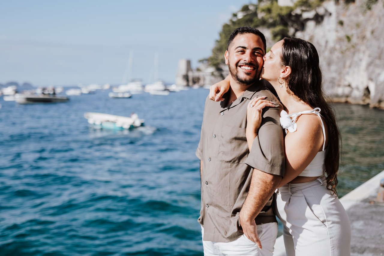 Romantic photoshoot at Marina Grande dock, Positano — photo 1