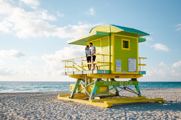 Professional photoshoot at Miami Beach