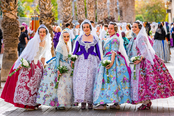 Professional Fallas Photoshoot at Torres de Serranos in Valencia